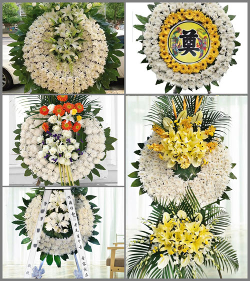 安徽六安市金寨县槐树湾乡板棚村花圈速递